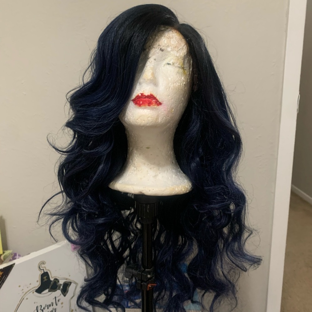 Very Curly Blue Wig